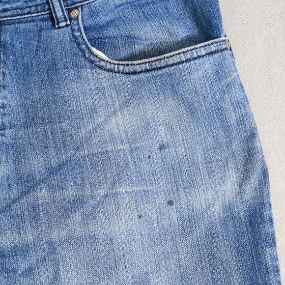 Buffalo Jeans men's size 36X30 hard washed blue Jack-X slim straight stretch - Picture 9 of 14